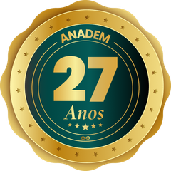 Selo oficial ANADEM, 27 anos de defesa do médico